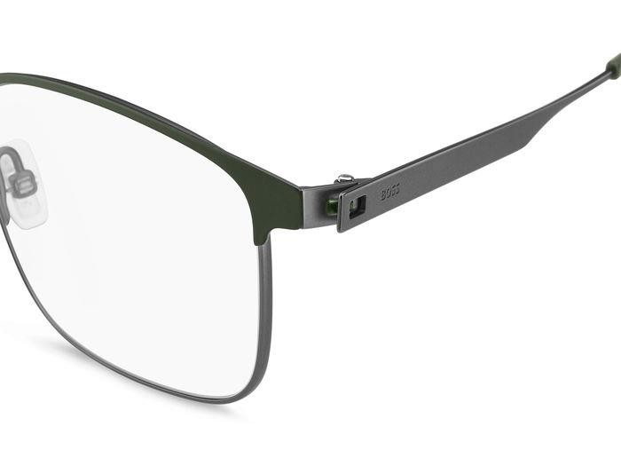 Eyeglasses Hugo Boss 1644 108198 (EAN) color matte green ruthenium shape rectangle 
