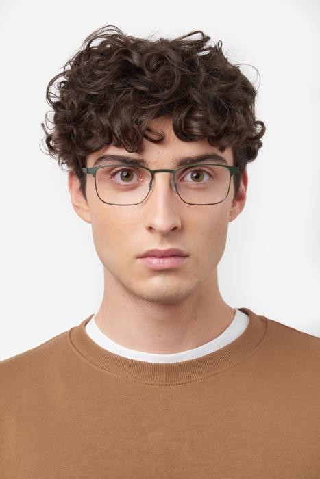 Eyeglasses Hugo Boss 1644 108198 (EAN) color matte green ruthenium shape rectangle 