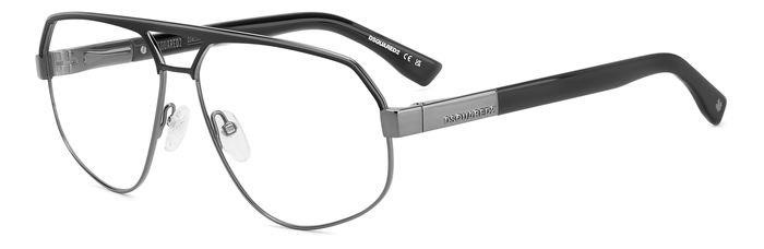 Occhiali da vista Dsquared2 D2 0121 108259 (V81) colore dark ruthenium black forma navigator 