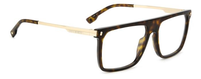 Occhiali da vista Dsquared2 D2 0122 108260 (086) colore havana forma rettangolare 