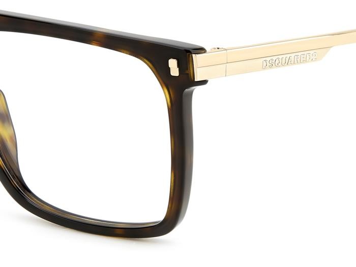 Occhiali da vista Dsquared2 D2 0122 108260 (086) colore havana forma rettangolare 