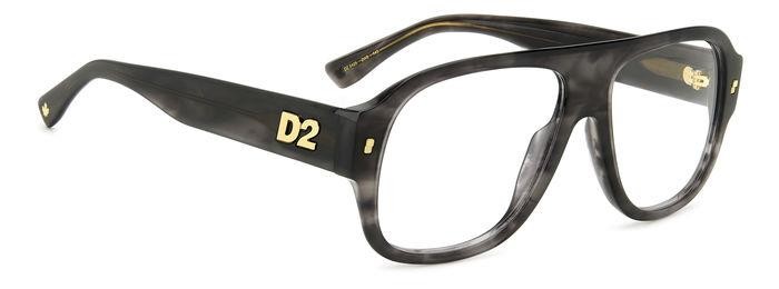 Occhiali da vista Dsquared2 D2 0125 108262 (2W8) colore grey horn forma aviator 
