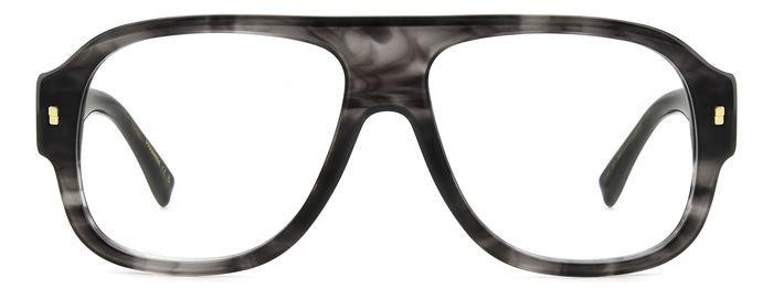 Occhiali da vista Dsquared2 D2 0125 108262 (2W8) colore grey horn forma aviator 