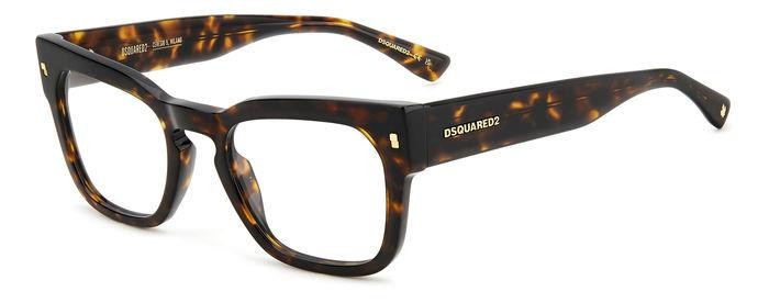 Brillen Dsquared2 D2 0129 108263 (086) farbe havana form cat-eye 