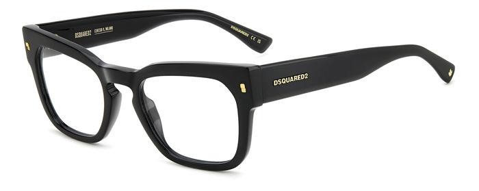 Occhiali da vista Dsquared2 D2 0129 108263 (807) colore black forma cat eye 