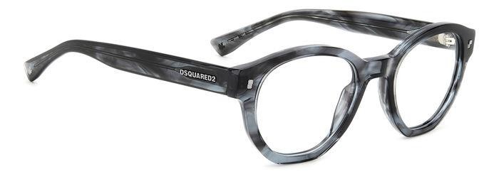 Occhiali da vista Dsquared2 D2 0131 108265 (2W8) colore grey horn forma pantos 