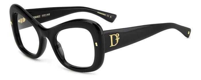 Occhiali da vista Dsquared2 D2 0138 108267 (807) colore black forma farfalla 