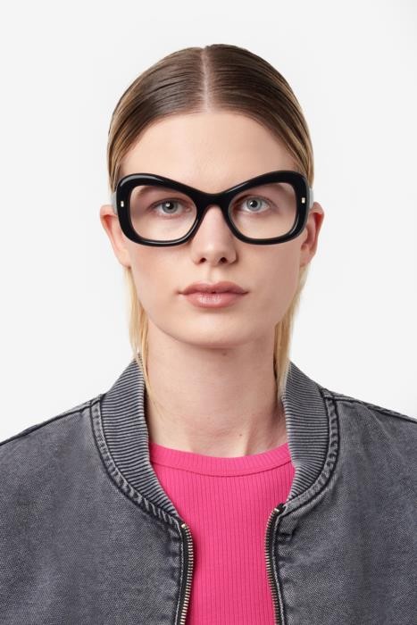 Occhiali da vista Dsquared2 D2 0138 108267 (807) colore black forma farfalla 