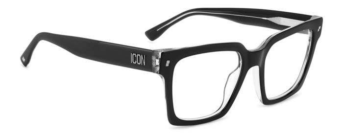 Occhiali da vista Dsquared2 Icon 0019 108268 (7C5) colore black crystal forma quadrato 