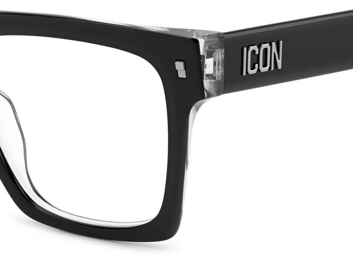 Occhiali da vista Dsquared2 Icon 0019 108268 (7C5) colore black crystal forma quadrato 