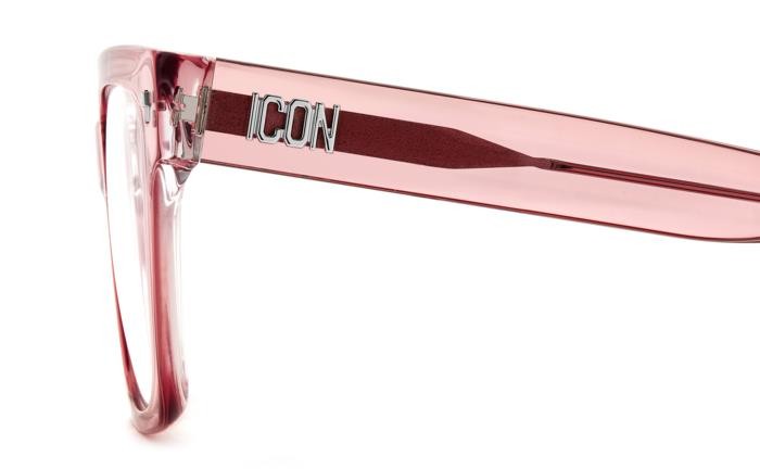 Brillen Dsquared2 Icon 0019 108268 (8XO) farbe pink crystal form quadratisch 