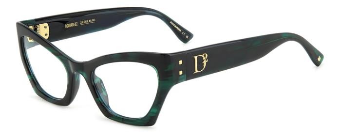 Brillen Dsquared2 D2 0133 108269 (6AK) farbe green horn form cat-eye 