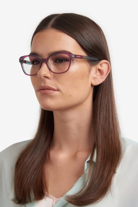 Occhiali da vista Missoni Mis 0183 108298 (0T7) colore plum forma cat eye 