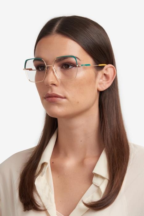 Occhiali da vista Missoni Mis 0180 108299 (PEF) colore gold green forma geometrico 