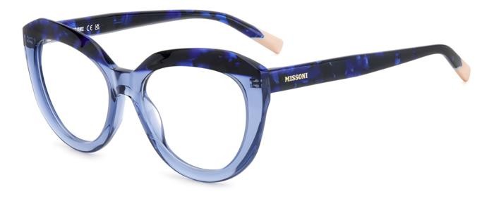 Occhiali da vista Missoni Mis 0175 108300 (468) colore blue pearled blue forma farfalla 