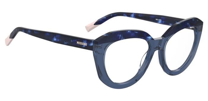 Occhiali da vista Missoni Mis 0175 108300 (468) colore blue pearled blue forma farfalla 