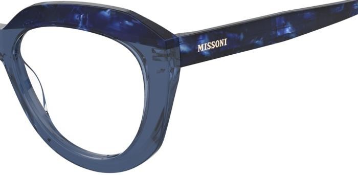Occhiali da vista Missoni Mis 0175 108300 (468) colore blue pearled blue forma farfalla 