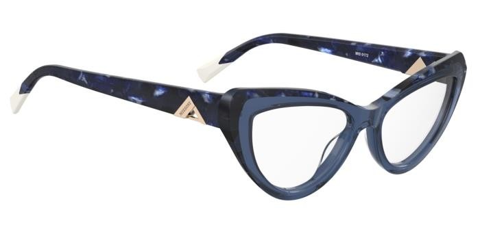 Occhiali da vista Missoni Mis 0172 108301 (468) colore blue pearled blue forma cat eye 