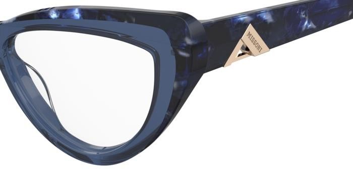 Occhiali da vista Missoni Mis 0172 108301 (468) colore blue pearled blue forma cat eye 