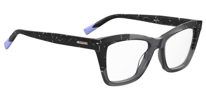 Occhiali da vista Missoni Mis 0174 108303 (UHX) colore grey marble black forma cat eye 