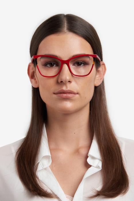 Occhiali da vista Missoni Mis 0177 108304 (0UC) colore red havana forma cat eye 