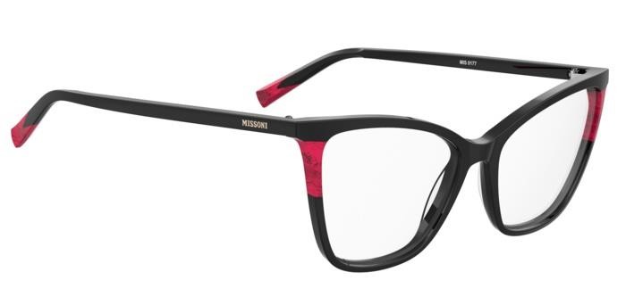 Occhiali da vista Missoni Mis 0177 108304 (OIT) colore black red forma cat eye 