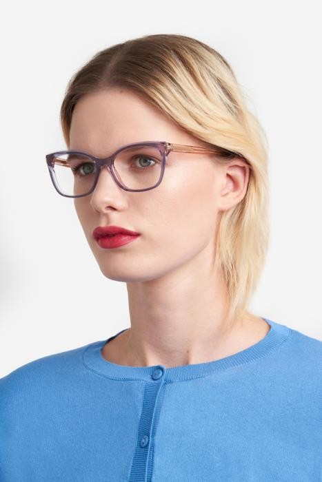 Occhiali da vista Carolina Herrera Her 0252 108342 (789) colore lilac forma cat eye 