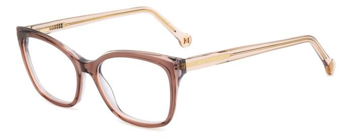 Eyeglasses Carolina Herrera Her 0252 108342 (TUI) color light brown shape cat eye 