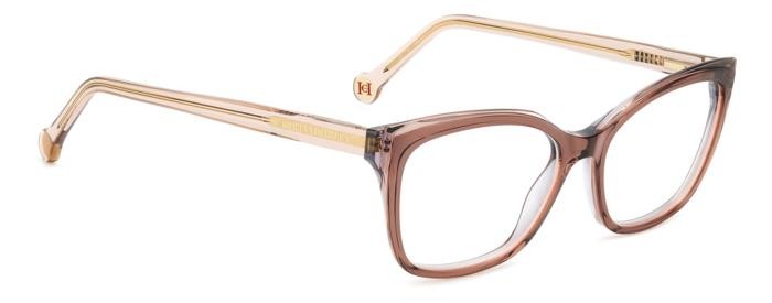 Eyeglasses Carolina Herrera Her 0252 108342 (TUI) color light brown shape cat eye 