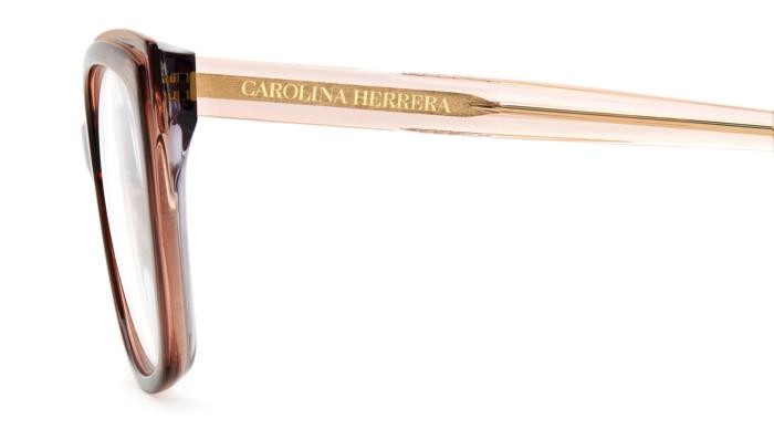 Eyeglasses Carolina Herrera Her 0252 108342 (TUI) color light brown shape cat eye 