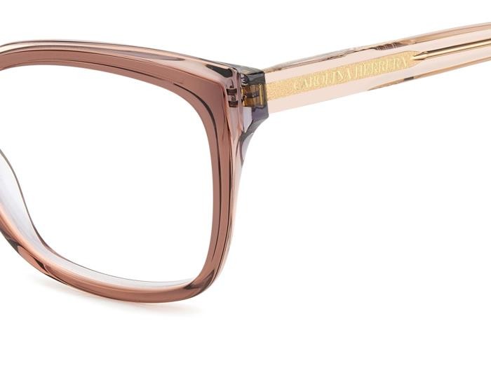 Eyeglasses Carolina Herrera Her 0252 108342 (TUI) color light brown shape cat eye 