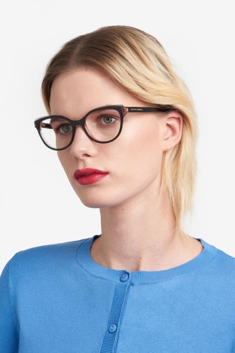 Brillen Carolina Herrera Her 0253 108343 (807) farbe black form cat-eye 