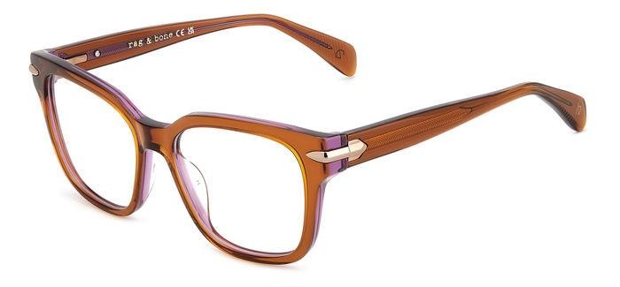 Brillen Rag & Bone Rnb3070/G 108346 (AGJ) farbe brown violet form rechteckig 