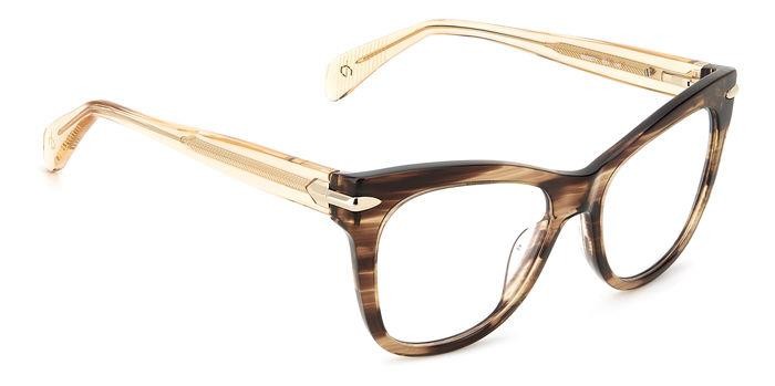 Brillen Rag & Bone Rnb3074 108352 (EX4) farbe brown horn form cat-eye 