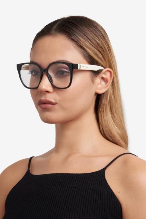 Occhiali da vista Marc Jacobs 726 108367 (80S) colore black white forma cat eye 