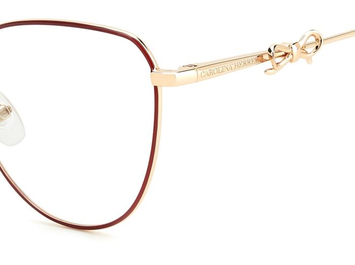Brillen Carolina Herrera Her 0220 108379 (AU2) farbe red gold form cat-eye 