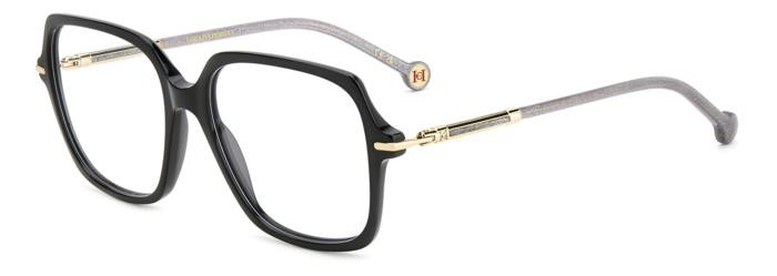 Brillen Carolina Herrera Her 0233 108384 (P9X) farbe black glitter black form quadratisch 
