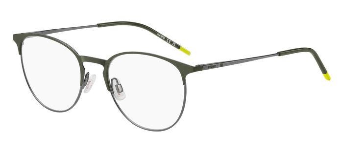 Eyeglasses Hugo Hg 1290 108410 (0OC) color matte dark ruthenium green shape pantos 