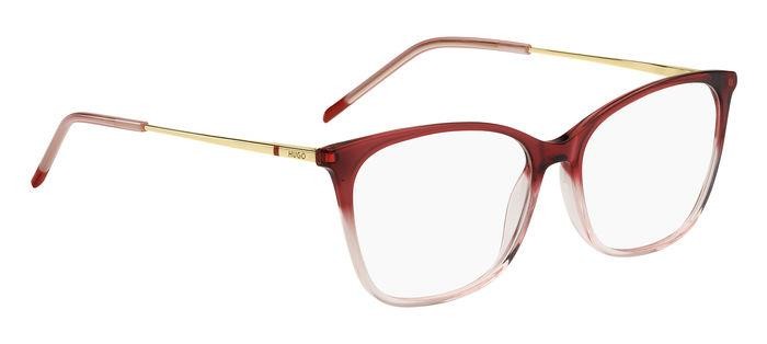 Eyeglasses Hugo Hg 1294 108412 (0T5) color burgundy pink shape cat eye 