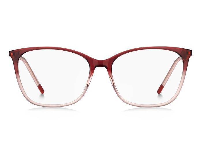 Eyeglasses Hugo Hg 1294 108412 (0T5) color burgundy pink shape cat eye 