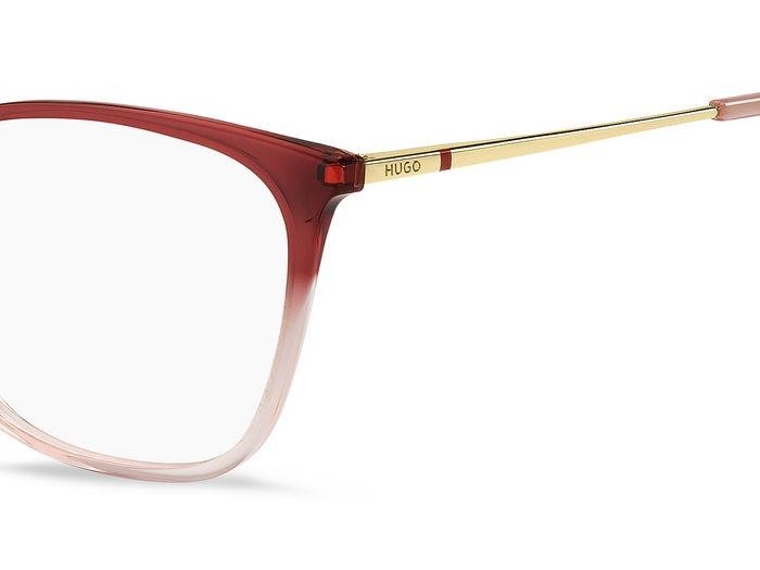 Eyeglasses Hugo Hg 1294 108412 (0T5) color burgundy pink shape cat eye 