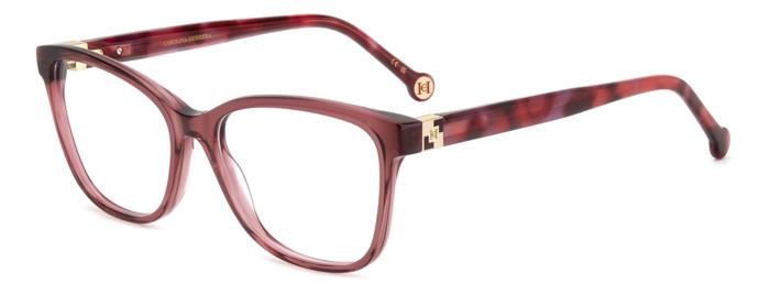 Occhiali da vista Carolina Herrera Her 0239 108424 (82U) colore burgundy red havana forma rettangolare 