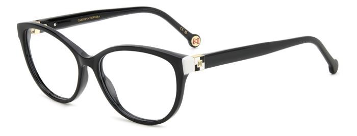 Brillen Carolina Herrera Her 0240 108425 (80S) farbe black white form cat-eye 
