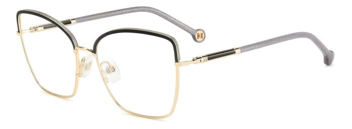 Occhiali da vista Carolina Herrera Her 0234 108426 (AE2) colore black gold glitter forma farfalla 