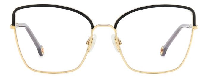 Occhiali da vista Carolina Herrera Her 0234 108426 (AE2) colore black gold glitter forma farfalla 