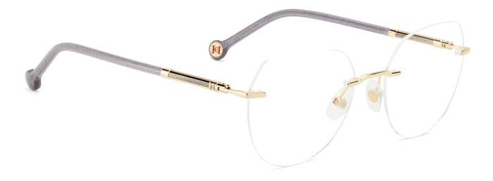 Occhiali da vista Carolina Herrera Her 0235 108427 (LYW) colore gold glitter black forma cat eye 