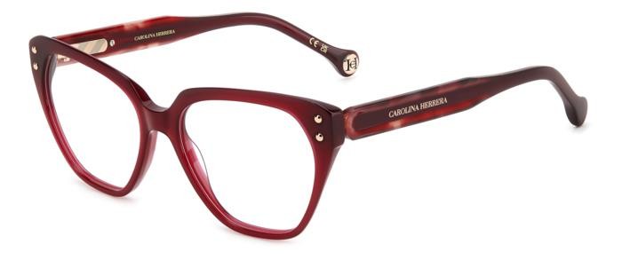 Occhiali da vista Carolina Herrera Her 0223 108453 (82U) colore burgundy red havana forma geometrico 