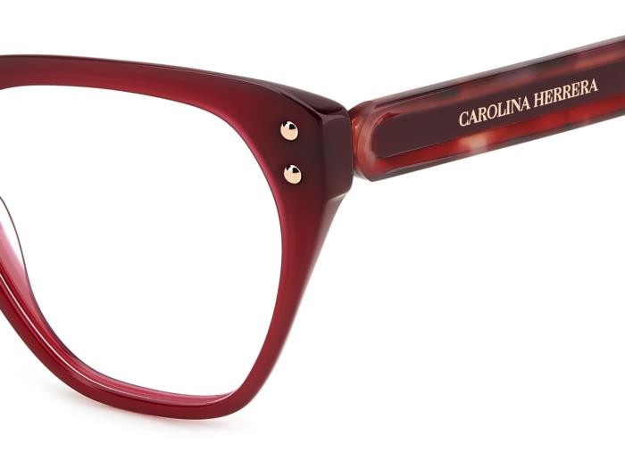 Occhiali da vista Carolina Herrera Her 0223 108453 (82U) colore burgundy red havana forma geometrico 