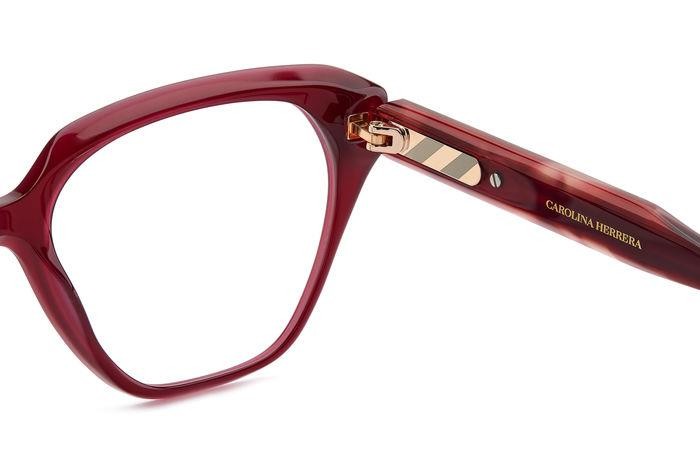 Occhiali da vista Carolina Herrera Her 0223 108453 (82U) colore burgundy red havana forma geometrico 