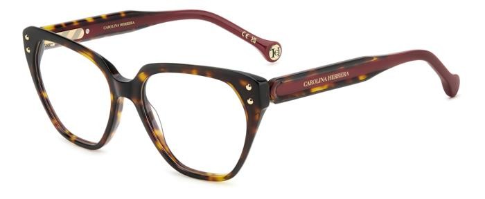 Eyeglasses Carolina Herrera Her 0223 108453 (O63) color havana red shape geometric 